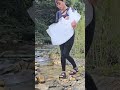 #Eps004 end, Single mother and baby - went to the stream to catch fish and caught many giant fish