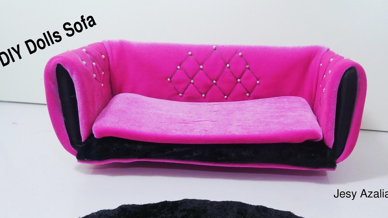 TOY HACKS DIY Miniature Dolls couch 