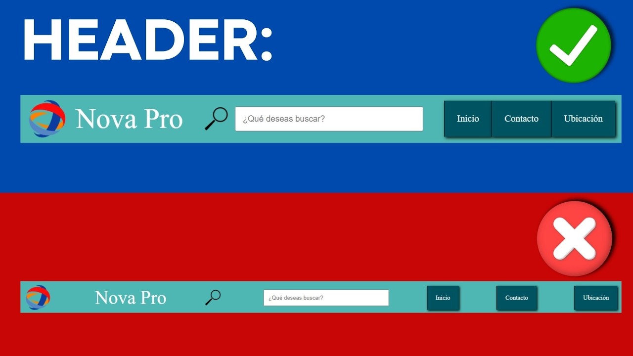 Cómo Hacer un Header con HTML y CSS Paso a Paso | Encabezado En HTML y ...