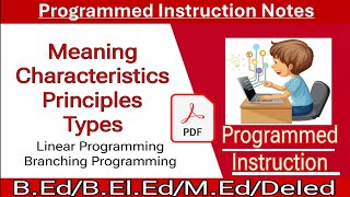 Programmed Instruction Easy Explanation with simple examples ✅️- notes PDF (PI) ICT by in Hindi🔥 screenshot 3