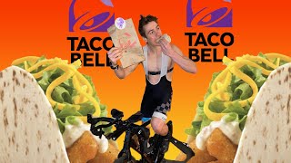 NEW!! TACO BELL SPICY POTATO SOFT TACO REVIEW!!! While riding a BIKE! screenshot 5