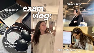 STUDY VLOG 📚finals week in my life ft. lots of studying, taking exams, library days and late nights