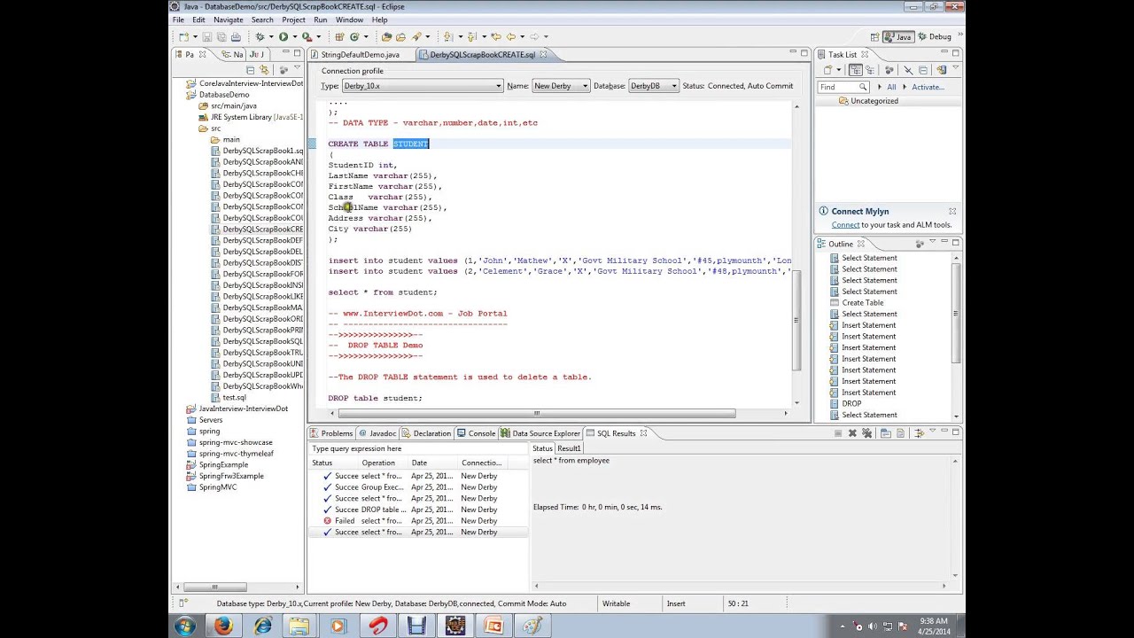 SQL CREATE TABLE - YouTube