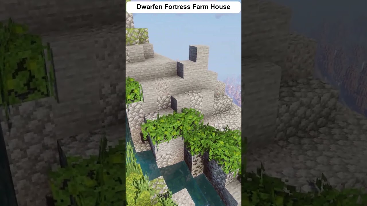 Minecraft Dwarven Fortress Farm House | Rugged Agrarian Inspiration 