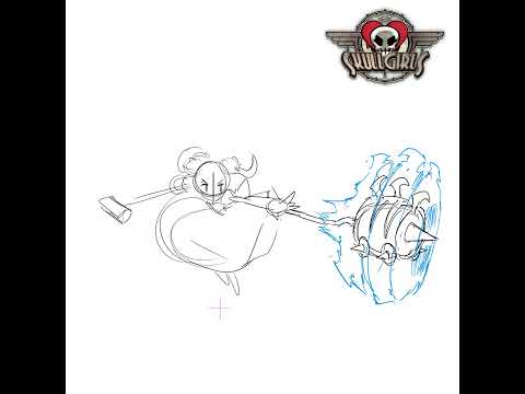 Skullgirls - Animation Breakdown - Marie's Jumping Heavy Kick