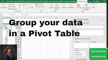 Grouping your data in a Pivot Table in Excel