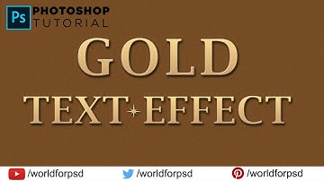 GOLD Photoshop Text Effect in Photoshop CC, CS6 | Gold Gradient for Free