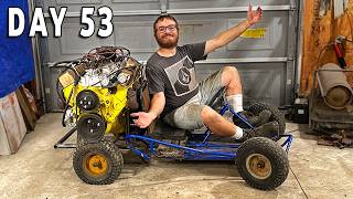 The Engine is Mounted in the V8 Go Cart | Video Everyday Until I Meet Cleetus