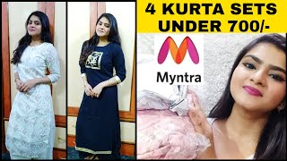 Myntra kurti haul | Myntra Kurta set haul | UNDER RS 700 | Myntra Online shopping | Ria Das