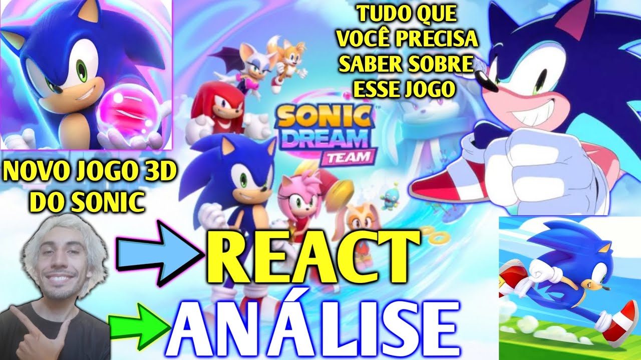 OFICIAL! NOVO JOGO SONIC 3D PARA CELULAR  Sonic Dream Team react e análise  