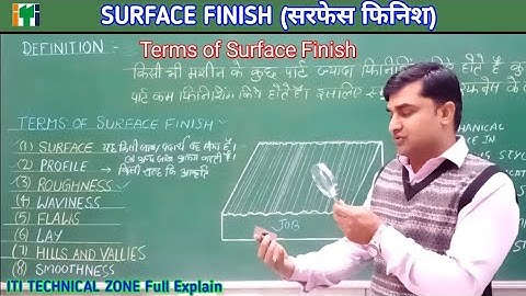 Surfaces Finish// Terms of Surface Finish💥 (Hindi)