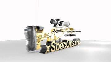 New GOLD Remington MSR Sniper Rifle Cinema 4D Intro [xSpecOpsxHD] HD