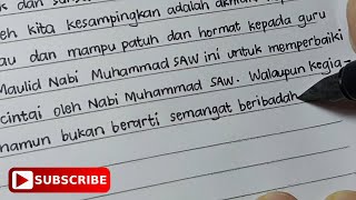 Contoh Naskah Teks Pidato Peringatan Maulid Nabi Muhammad SAW Tema 'Akhlak Nabi Muhammad SAW'