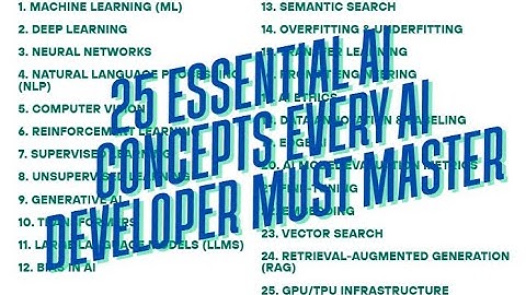 25 Essential AI Concepts Every AI Developer Must Master