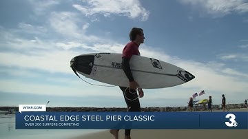 More than 200 surfers compete in Coastal Edge Steel Pier Classic