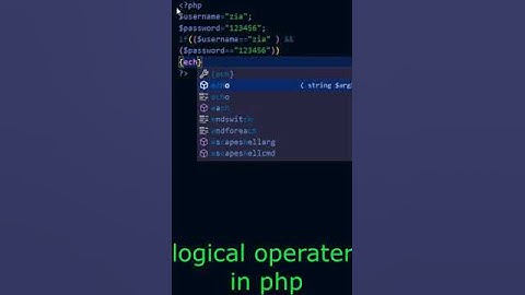 Logical operator in PHP #shorts