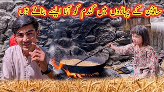 Traditional Wheat Grinding Process In Baltistan Peaceful Village Life And Pure Traditional Taste