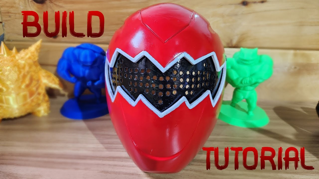 How to make a power ranger Dino thunder helmet - YouTube