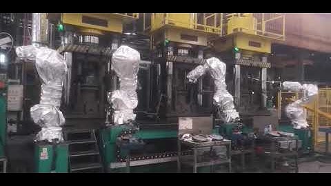 The 6 axis stamping robotic arm for metal piece production line