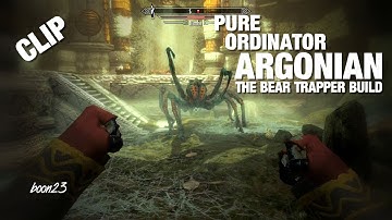 Skyrim Pure Ordinator Argonian Bear Trapper Build: Killing Nimhe on LEGENDARY difficulty #Shorts