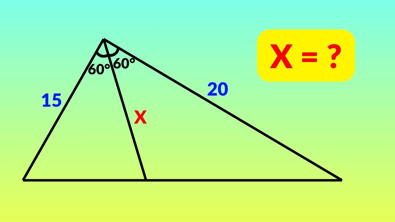 Can you find the length X | A Nice Geometry Problem | 2 Methods - YouTube