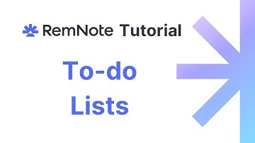 RemNote Tutorial - To-do Lists