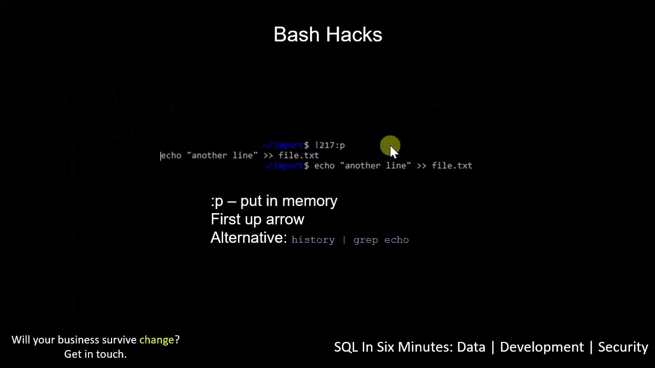 Bash Hack: Get History and Select Past Command - YouTube