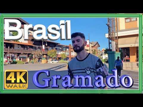 【4K】WALK Av. das Hortênsias urban hiking Gramado tourism in Rio Grande do Sul Brasil 4k documentary