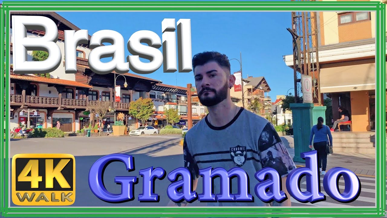【4K】WALK Av. das Hortênsias urban hiking Gramado tourism in Rio Grande do Sul Brasil 4k documentary