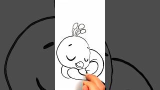How to draw a cute baby peacock | Step by step easy tutorial #art #easydrawing