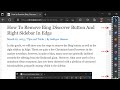 How to Remove Bing Discover Button and Right Sidebar in Edge Browser