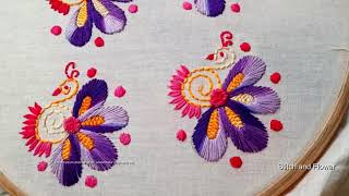 Hand embroidery all over design for dress