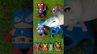 Shark 🦈 &amp; Avanger Toy Collection Spiderman &amp; Captain America👮🇺🇸