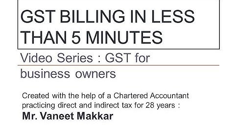 GST Billing in 5 minutes