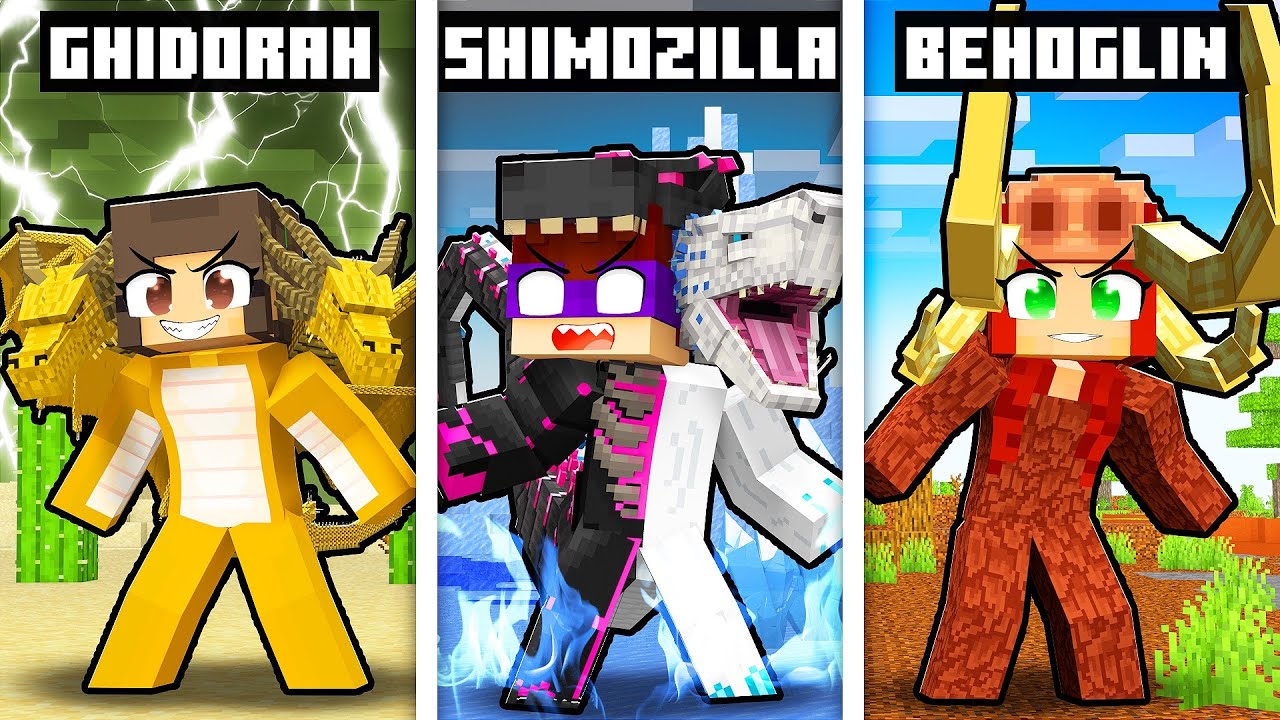 MINECRAFT... Mas TEMOS RAÇAS do SHIMOZILLA!! ‹ DONAT3LO ›