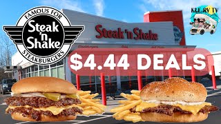 STEAK 'N SHAKE $4.44 MEAL DEALS FOOD REVIEW IN PIGEON FORGE, TN | PLUS HOW TO GET FREE MILKSHAKE!