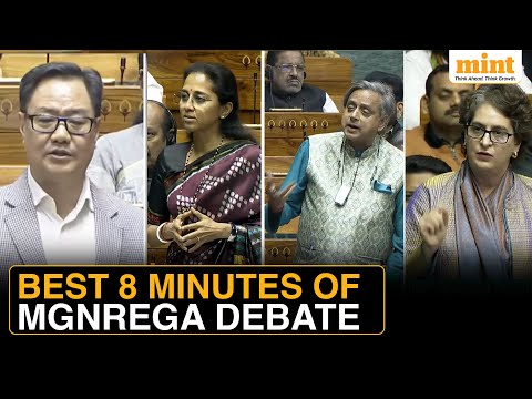 Priyanka Gandhi Shashi Tharoor To Kiren Rijiju Parliament ERUPTS Over Renaming MGNREGA