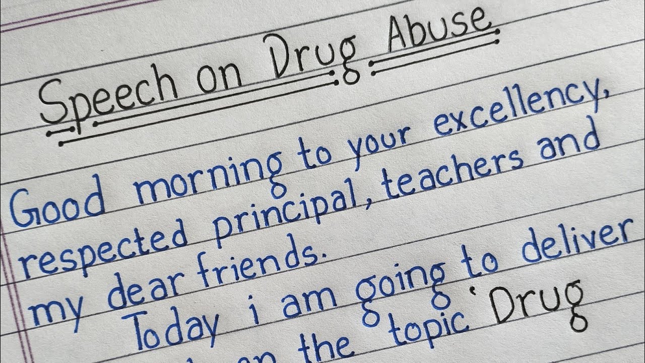 best speech on drug abuse in school