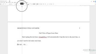 Setting up an APA (6th ed.) Paper using GoogleDocs