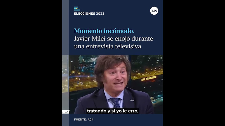 Javier Milei se enojó durante una entrevista televisiva