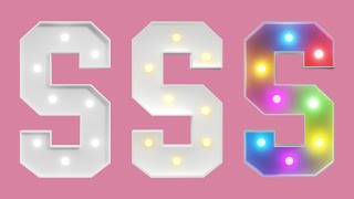 3FT Jersey Font Marquee Letter S DIY Tutorial
