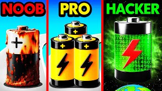 NOOB vs PRO vs HACKER BATTERY RUN