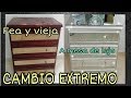 CAMBIO EXTREMO  DE FEA Y VIEJA A NUEVA  Y DE LUJO( TRANSFORMACIÓN DE MESA ELEGANTE)