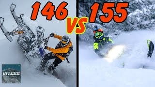 Snowmobile Track Showdown: 146 vs. 155 - Which is Better