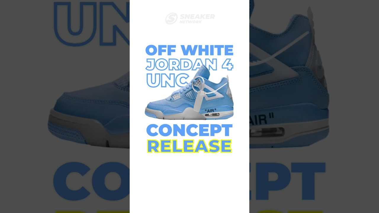  Off White Jordan 4 UNC Concept Sneakernetwork Sneakerreleases Jordan4 Jordan4s Jordans