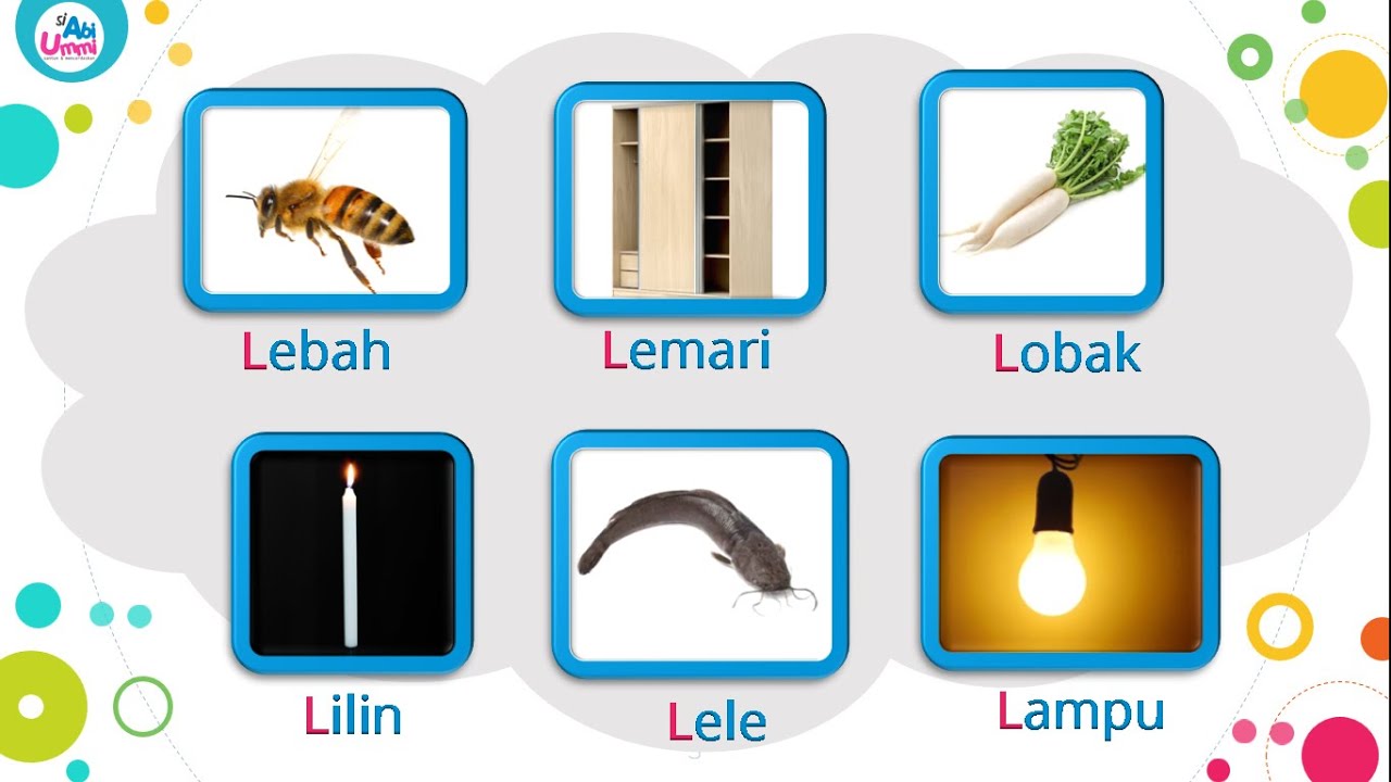 Belajar Mengenal Nama Benda Huruf L - Flashcard HURUF L - YouTube