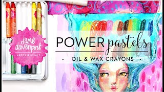 Jane Davenport Power Pastels 18 Crayons 1 Blender Brand320851 for sale  online