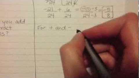 0 4 Adding and Subtracting Rational Numbers
