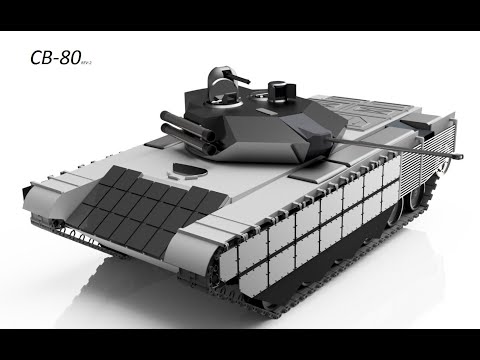 3D модель легкого танка под обозначением СВ-80 версия-2