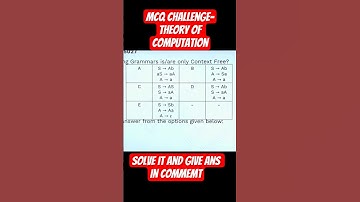 MCQ Challenge-Theory of Computation-Identify CFG #mcq #computerscience #ugcnetcomputerscience
